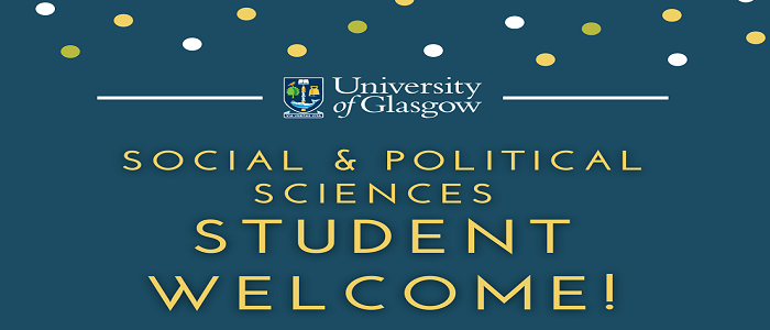 Graphic saying Social & Political Sciences Student Welcome