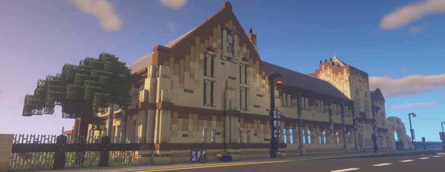 the McIntyre Building, built in Minecraft