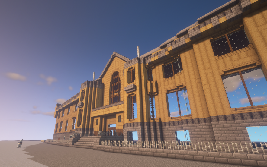 Glasgow University Union building, built in Minecraft