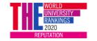 THE World University Reputation Rankings 2020 badge