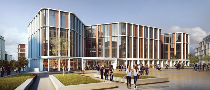 Artist's impression of the outside of the Research Hub