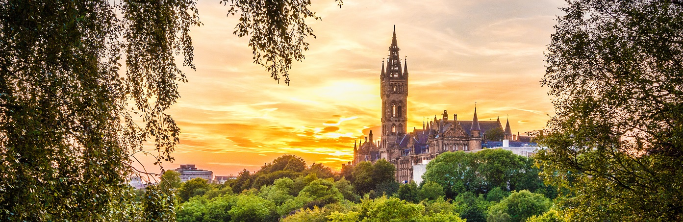 Spire with glorious sunset in background