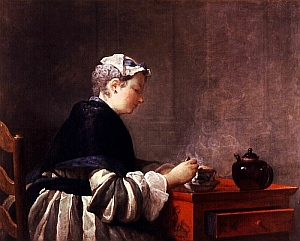 Jean-Siméon Chardin, Lady taking Tea, 1735. 
© The Hunterian Museum and Art Gallery, University of Glasgow.
