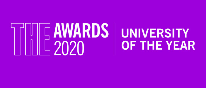 Times Higher Education University of the Year winners' badge 
