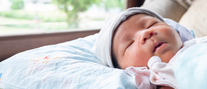 Photo of sleeping baby