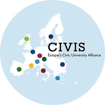 Map of Europe showing CIVIS partners
