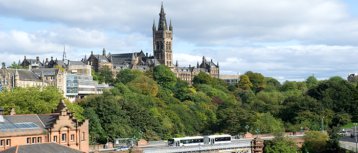University of Glasgow main building from a distance