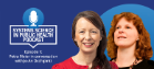A promotional banner for the Systems Science In Public Health podcast. Text on the left and two academics on the right.