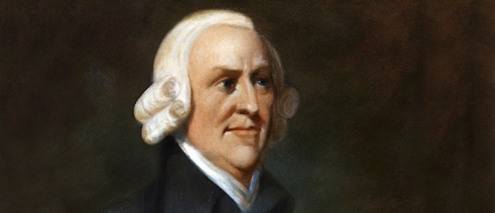 Painting of historical figure Adam Smith
