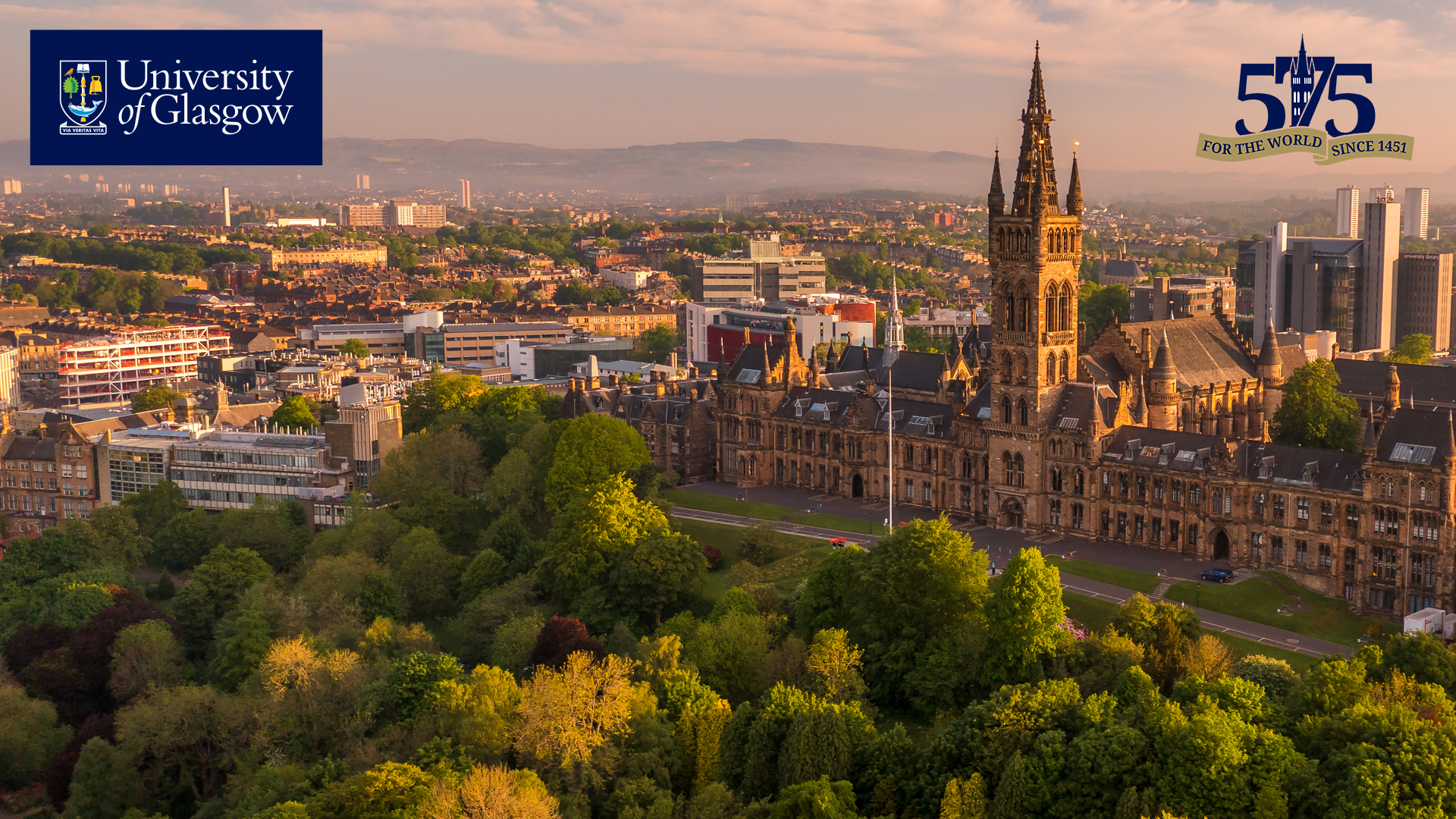 The Gilbert Scott Building aerial view