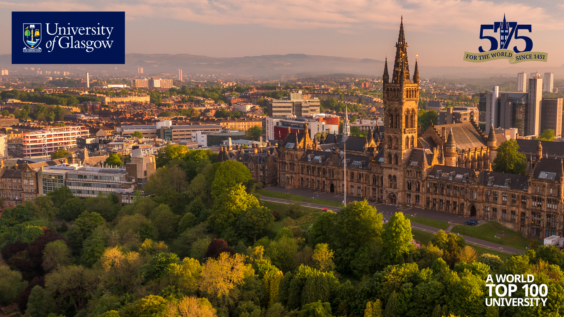 The Gilbert Scott Building aerial view