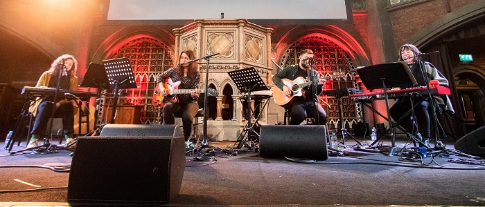 Vox Liminis musicians for launch of new Distant Voices EP. Photo CreditKevin Oakhill 700 x 300