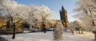 Picture of the University of Glasgow Main Building in the snow