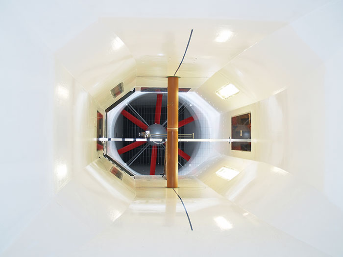 Image from inside the wind tunnel.