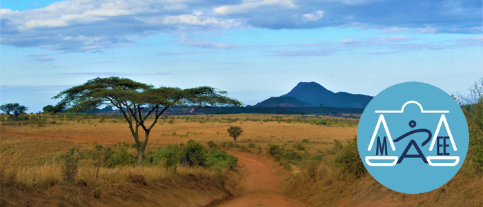 Photo of African landscape with MAFRICAEE study logo in bottom right corner