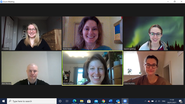 Cancer Behaviour Research Group team meeting via zoom