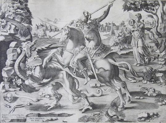 Print of St George and the Dragon