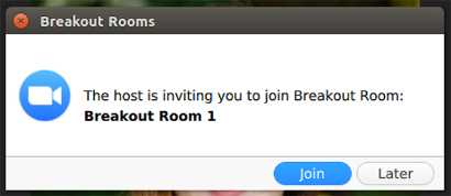 Join a breakout room