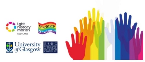 Multicoloured hands at different heights, one on top of the other, with funders' logos