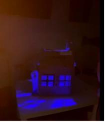 house model lit by a diode