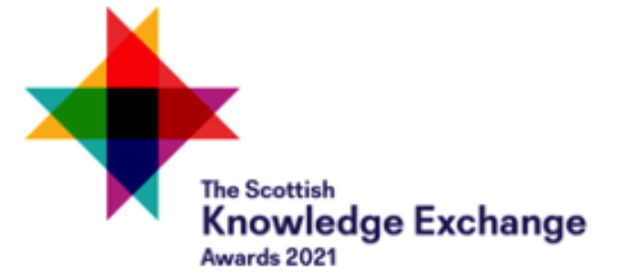 Scottish Knowledge Exchange Awards logo of overlapping colours forming a star shape