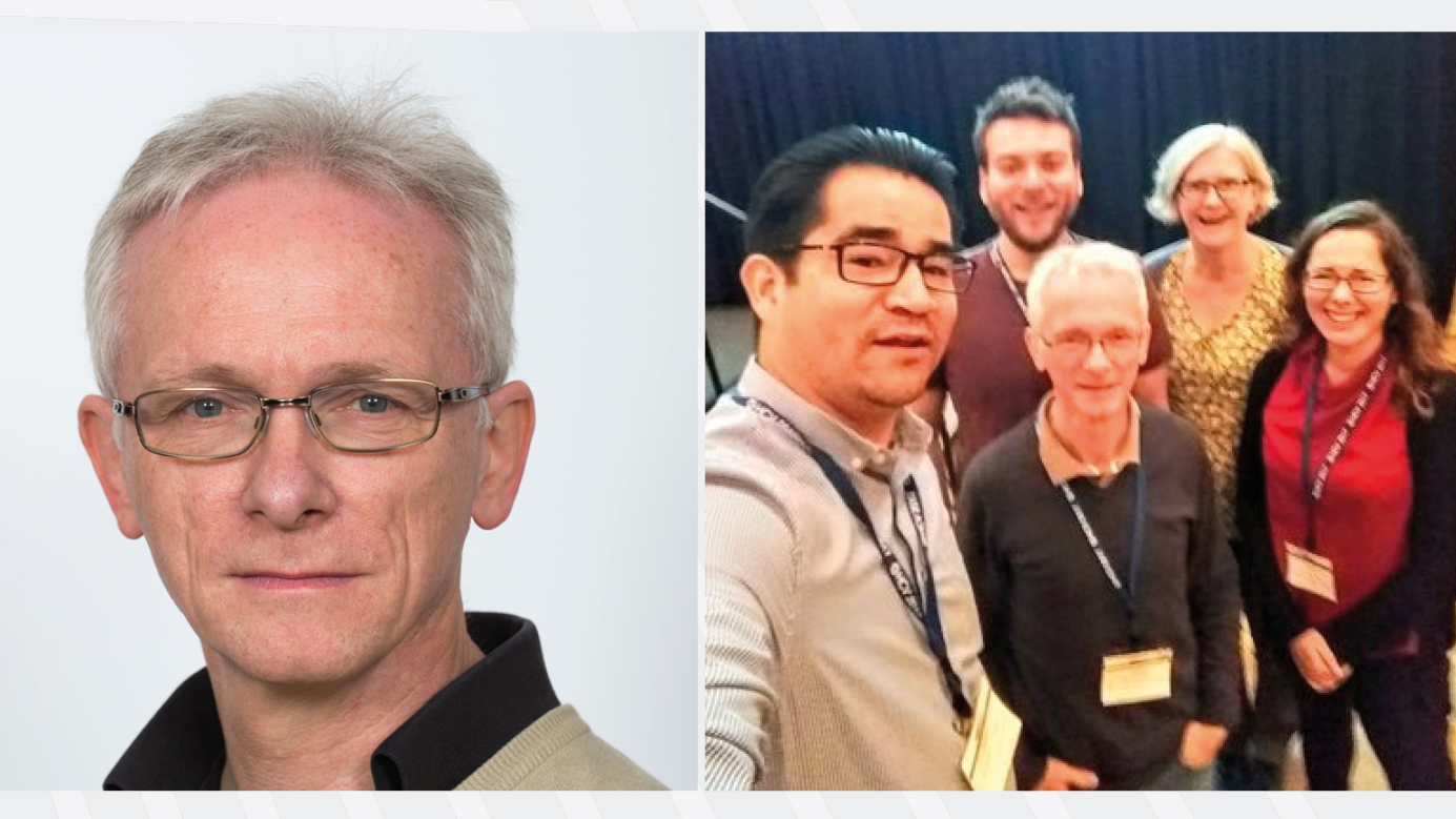 Image from John's CVR Insight - Headhot (left) then selfie of the McLauchlan group (right)