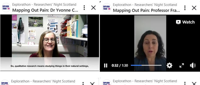 Photo of staff presenting videos