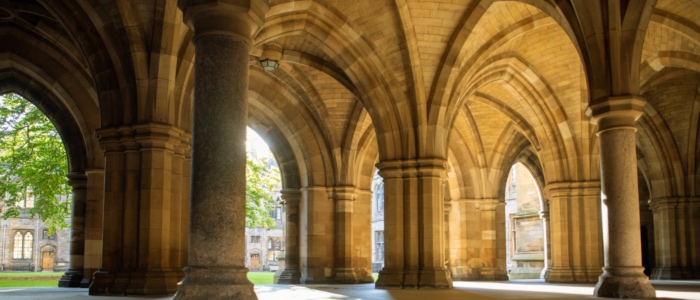 Cloisters at University of Glasgow