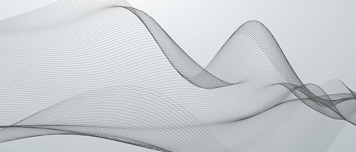 Design element depicting 3-dimensional sound waves