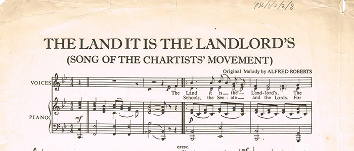 Sheet music for 'The Land it is the Landlord's'