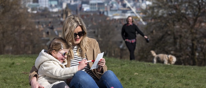 Mum and daughter in the park