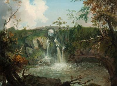 Charles Steuart, Waterfall, 1765, oil on canvas. Presented by Ina J. Smillie, 1963. GLAHA:44054.