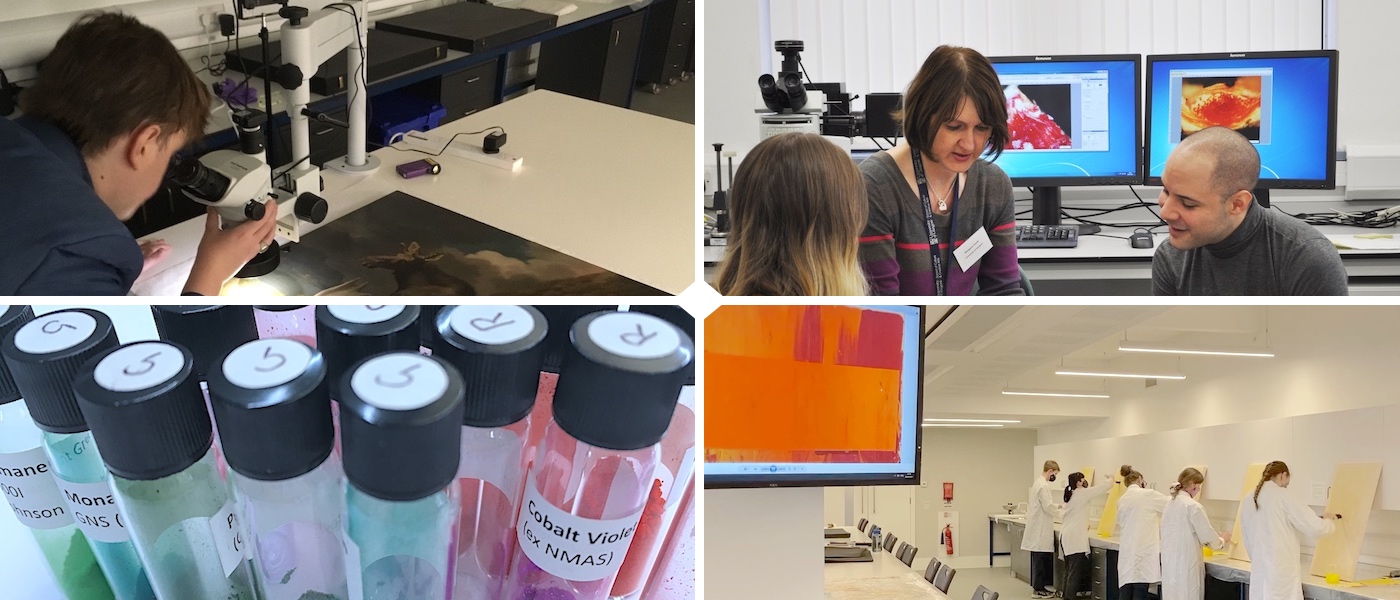 Scenes from the technical art history programme at the Kelvin Centre