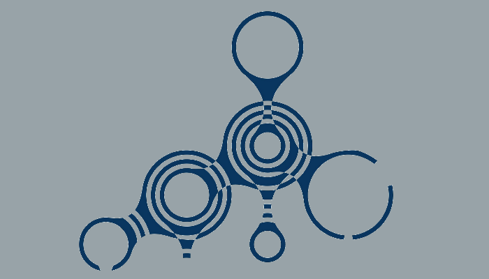 The Glasgow Polyomics logo comprising interconnected blue circles against a grey background