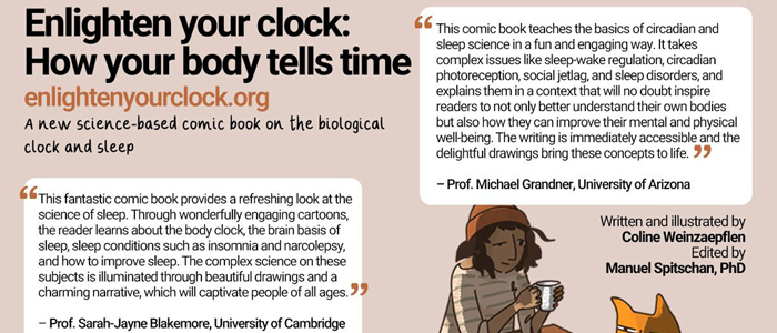 Flyer relating to enlighten your clock comic book