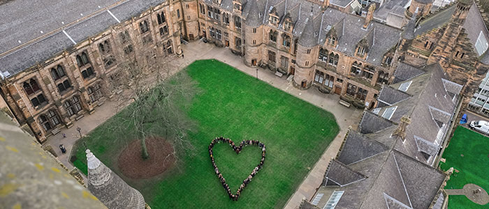 Heart shape in the quad