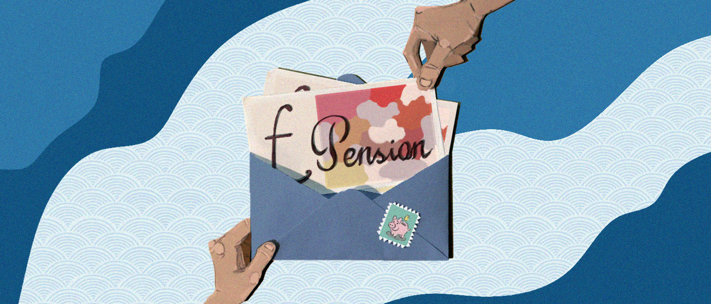 Envelope with pension inside 