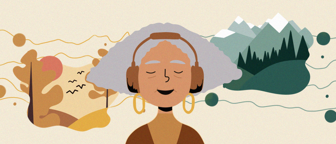 Woman with headphones 