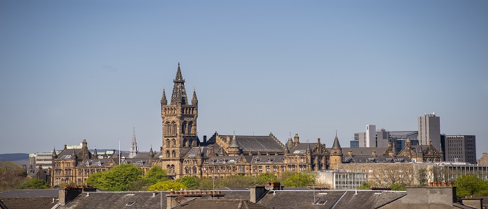 Distance photo of the Gilbert Scott Building 