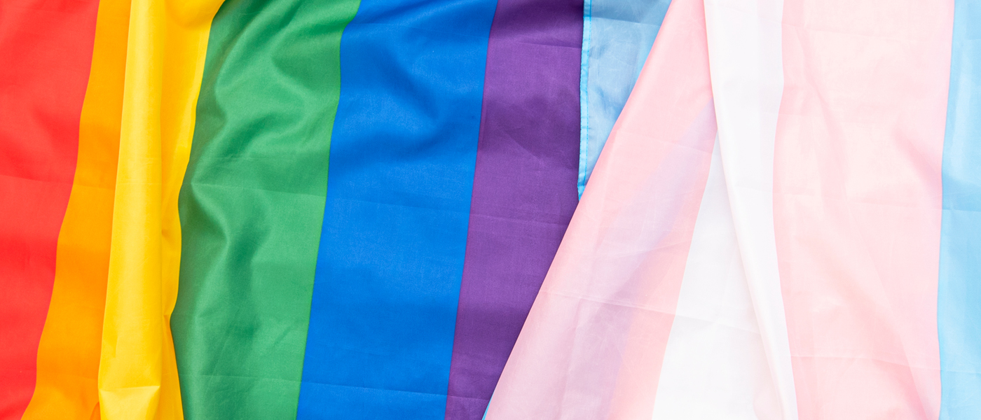 Photo of trans and lgbt flags