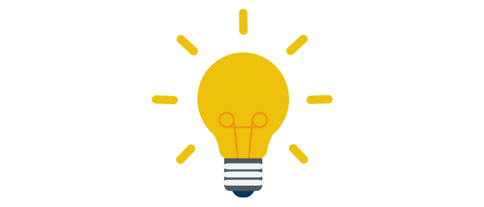 Lightbulb with flashes of colour