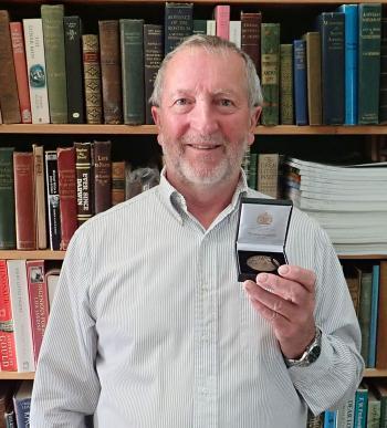 Geoff Hancock with Founders Medal