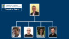 A hierarchical tree showing the structure of the transition team with images of the directors