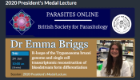 A graphic with the BSP logo, an image of Dr Emma Briggs and the title of her presentation