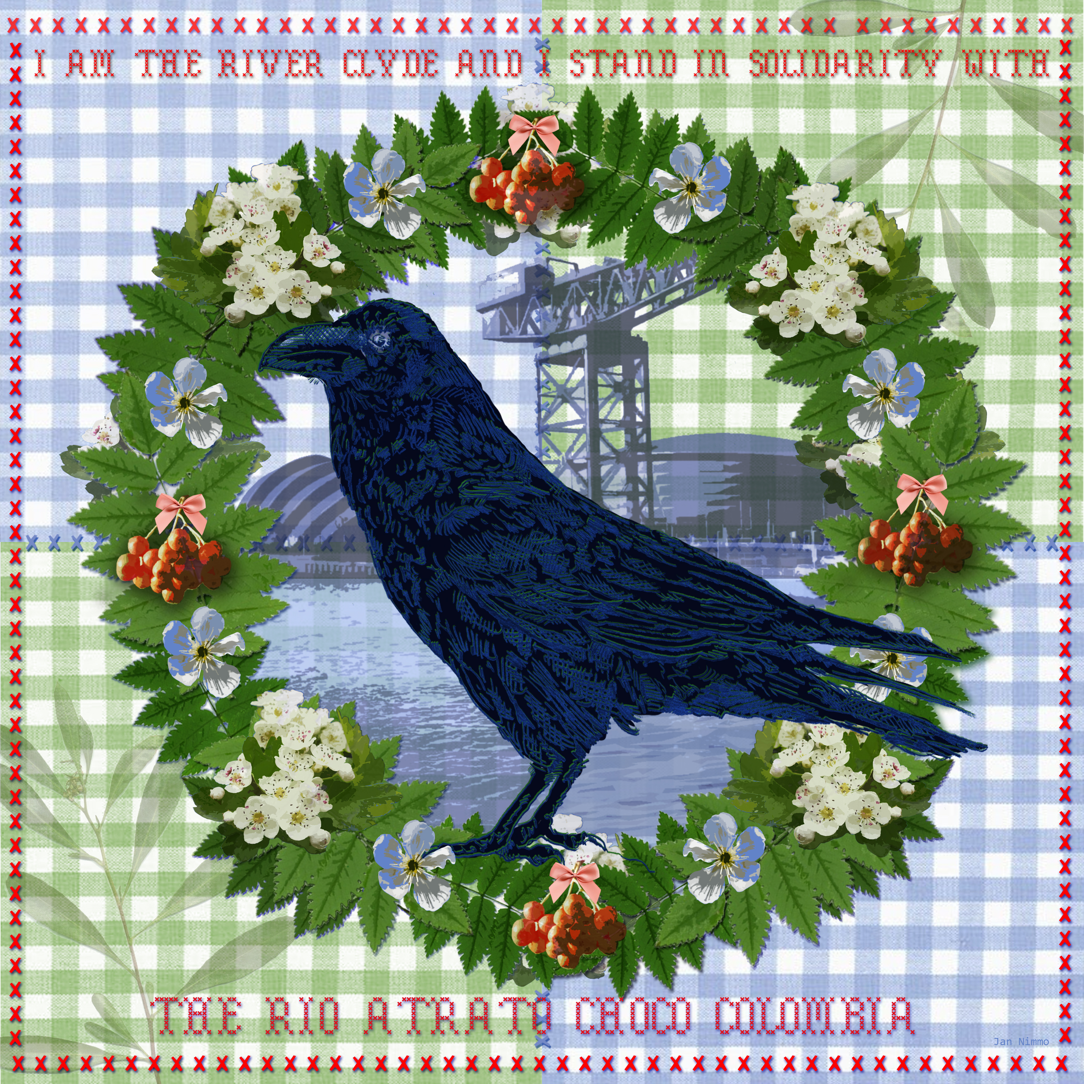 Artwork of a Raven at the Clyde