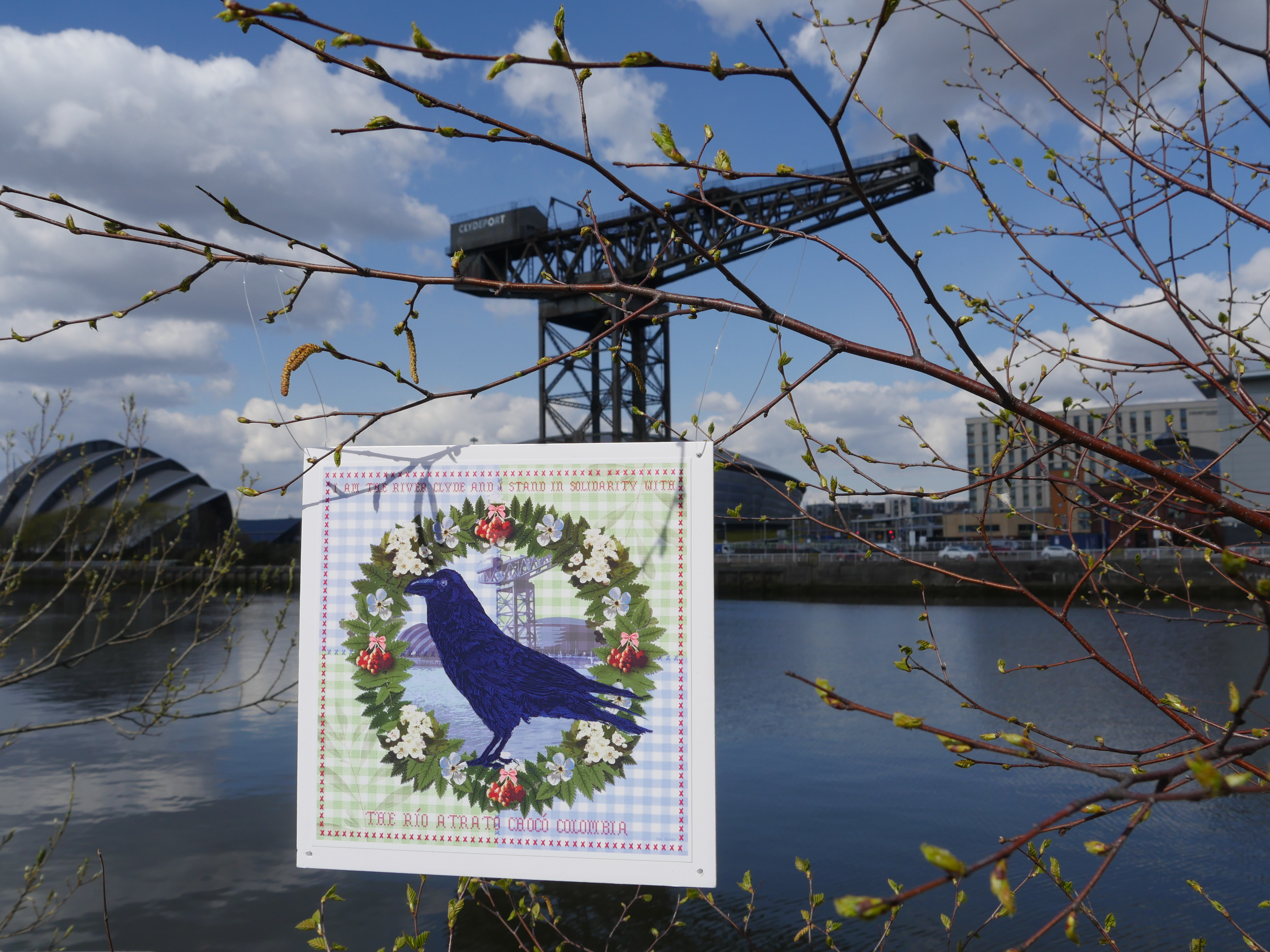Artwork of a Raven at the Clyde