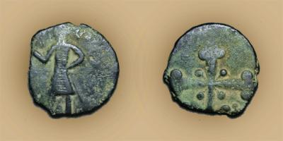 Baldwin II, count of Edessa, folles, c.1110 – 1118, copper, Edessa, GLAHM:46281, McFarlan.