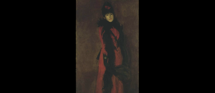 image of red and black painting