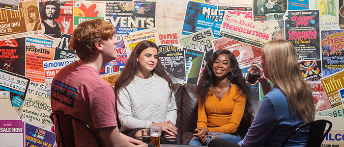 Group of students socialising