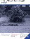 The front cover of The Lancet Regional Health Europe for August 2021 showing a car in a flooded street